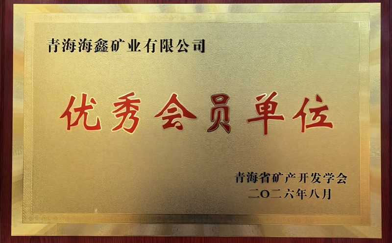 鑫顺矿业所属海鑫矿业获评青海省矿产开发学会 “优秀会员单位”